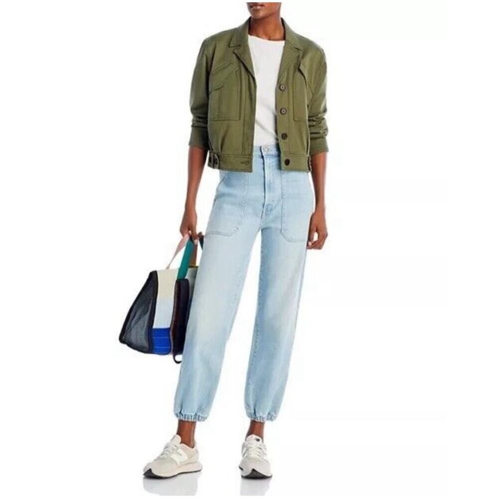 Mother Denim Women's The Wrapper Patch Springy Ankle Jeans Chill Pill Size 26 - Picture 1 of 16